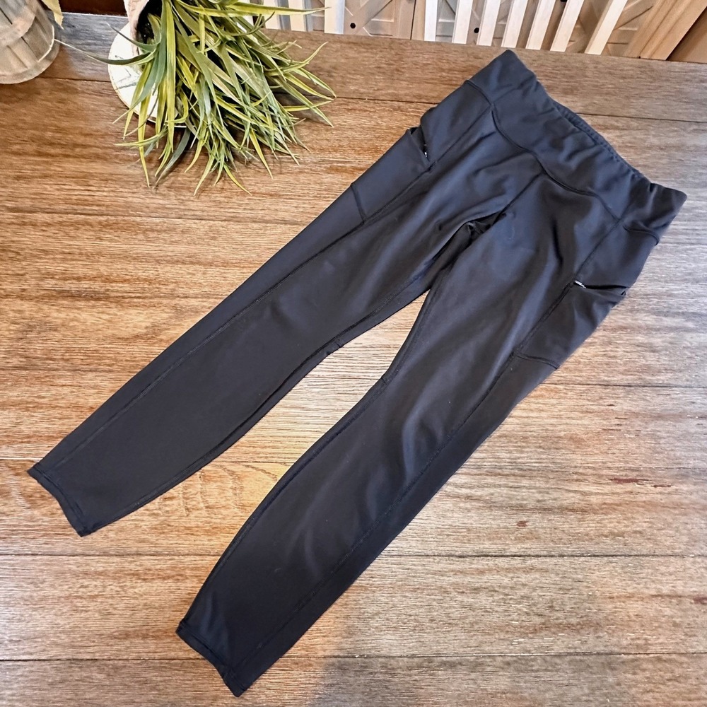 Athleta Contender Tight Leggings Black‎ Pockets Workout Athleisure Women's M
